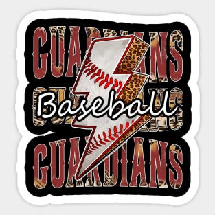 Graphic Baseball Guardians Proud Name Team Vintage Sticker